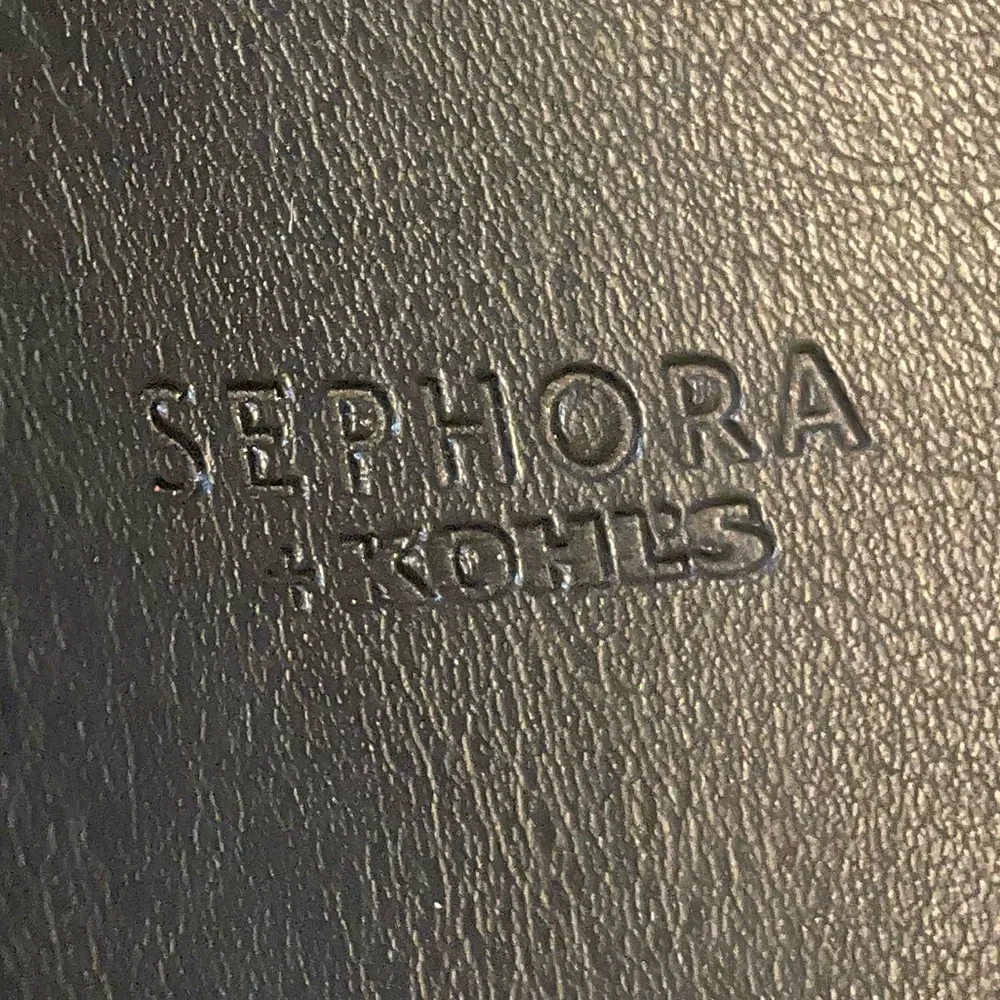 Sephora Black Faux-Leather makeup/cosmetic bag makeup, toiletries electronics